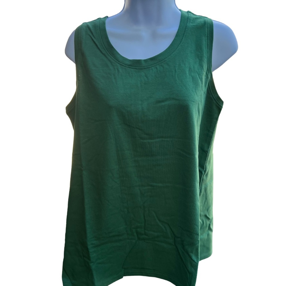 Sport Savvy Everyday Summer Jersey Swing Tank Top XS Palm Leaf (Green) Tee Shirt